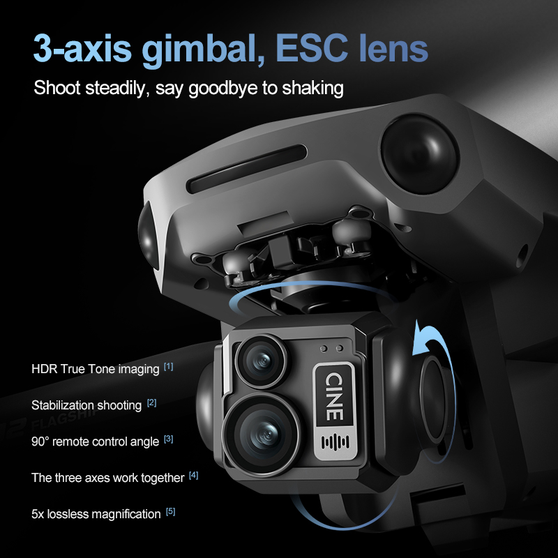 Drone Mapping - 8K 3 Axis Gimbal Brushless 7.2in