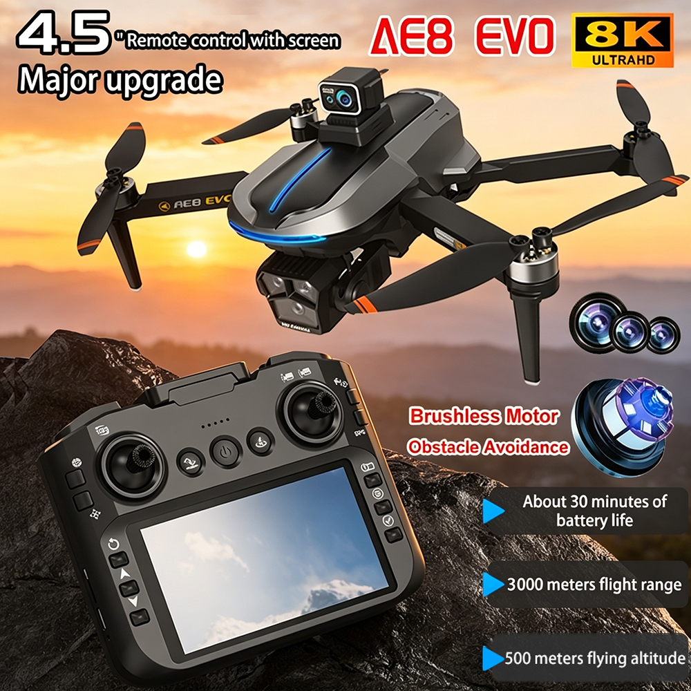 Drone Mapping - AE8 EVO Drone 4K Professional 5G