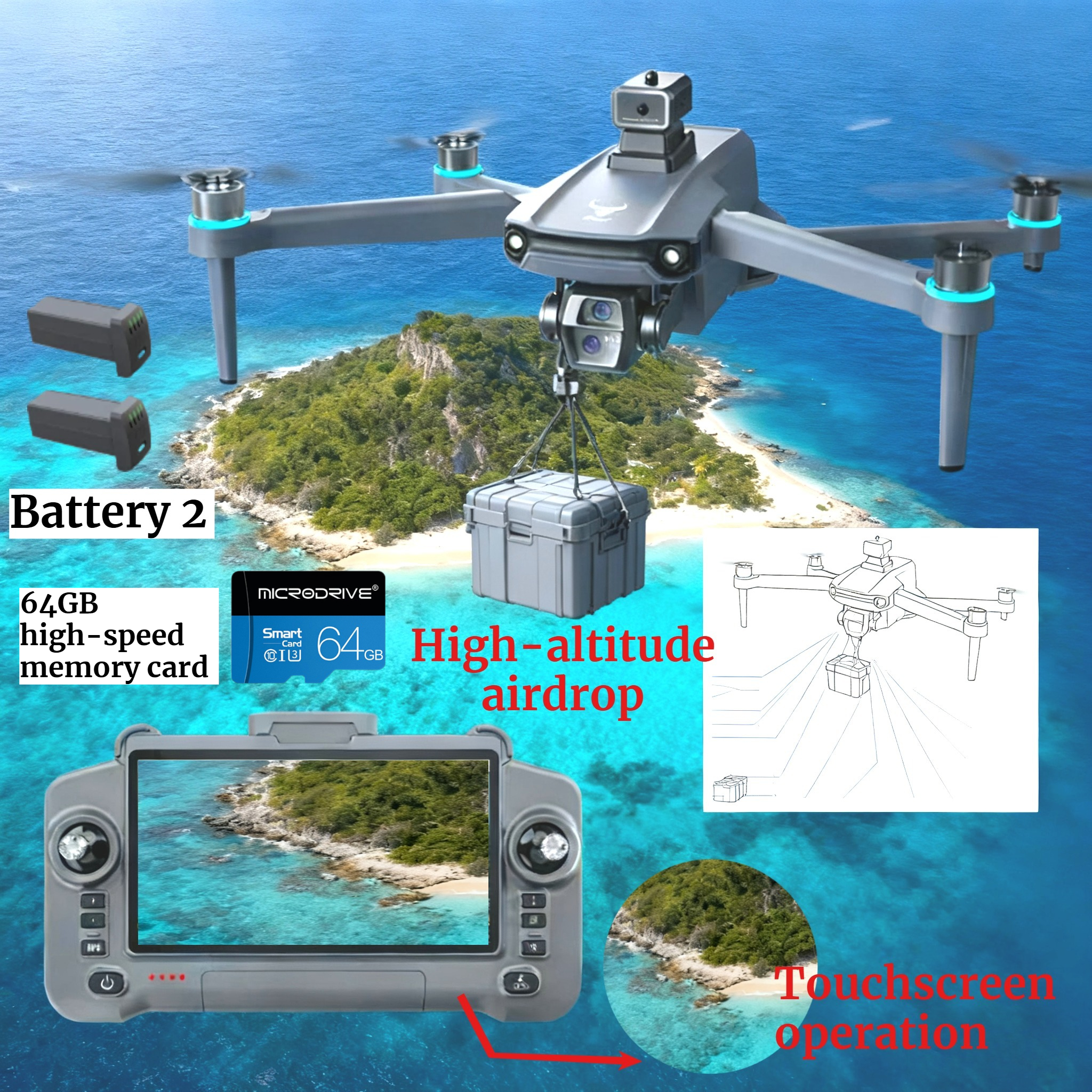 Drone GPS 8K HD Camera Aerial  - огляд і ціна Drone Photogrammetry