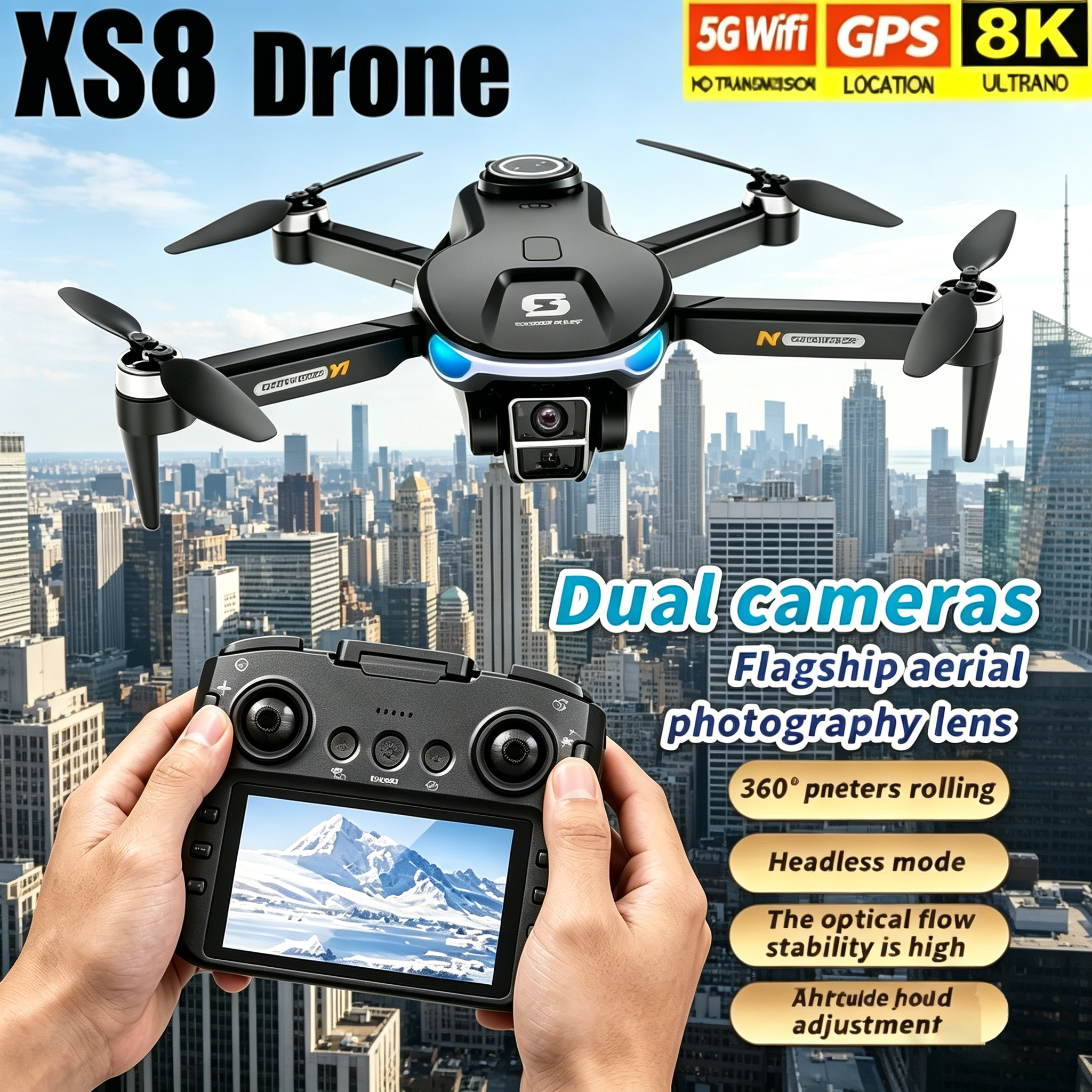 HD 8K Professional GPS Drone w - огляд і ціна Drone Mapping